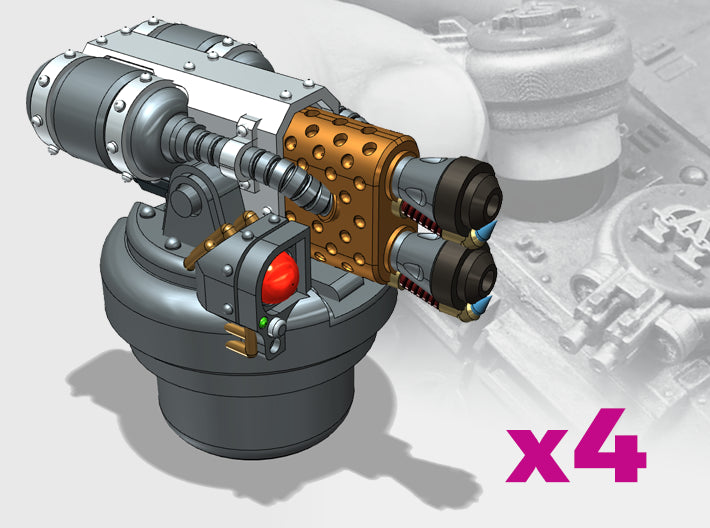 Heavy Scorcher - R2 Hatch Turrets 3d printed