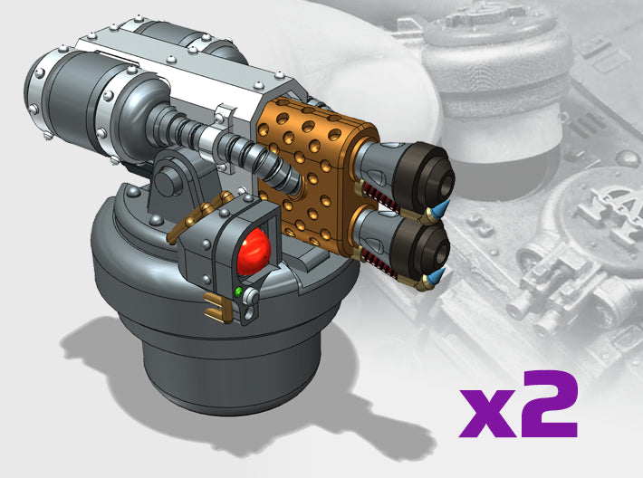 Heavy Scorcher - R2 Hatch Turrets 3d printed