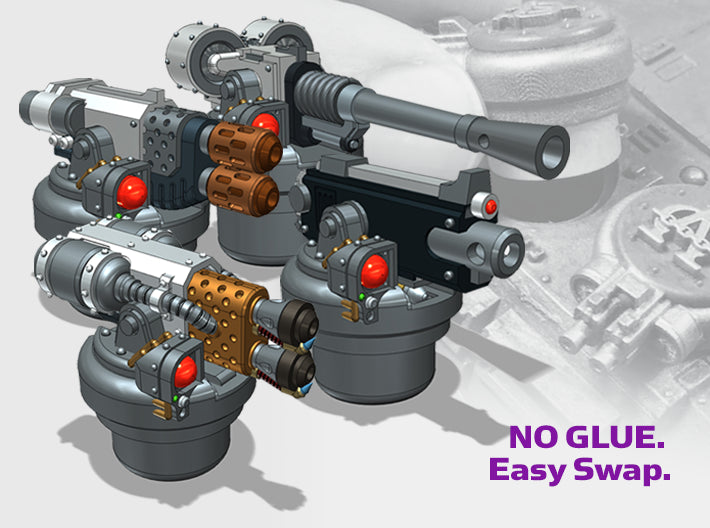 Heavy Combo 4 Pack - R2 Hatch Turrets 3d printed