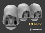 10x Base :C4 Hooded Female Heads w/Optics 3d printed