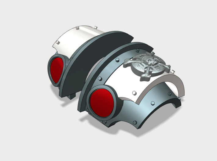 5x Crux Terminus - T:2b Cataphractii Shoulder Sets 3d printed