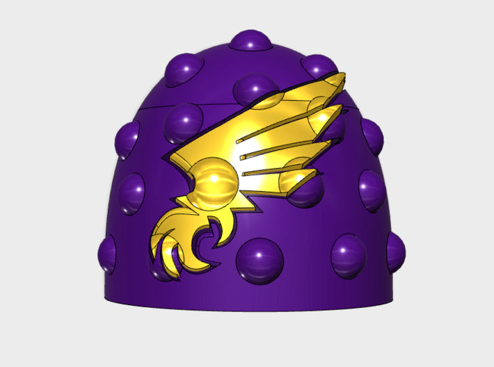 10x Winged Claw - G:6b Studded Shoulder Pads 3d printed