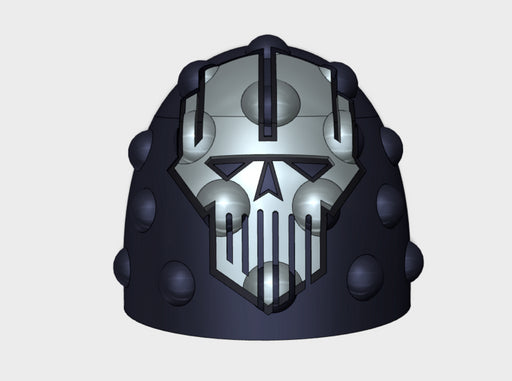 10x Iron Heads- G:6b Studded Shoulder Pads 3d printed
