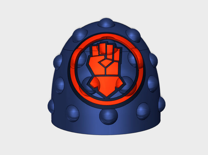 10x Kings Fist - G:6b Studded Shoulder Pads 3d printed