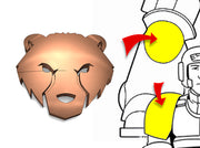 20x Bear Face - Tiny Convex Insignias (3mm) 3d printed