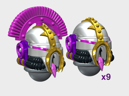 10x Teutonic : Screamer Helms - Set 1 3d printed