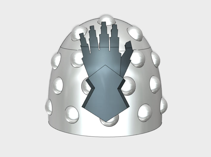 10x Steel Gauntlets - G:6s Studded Shoulder Pads 3d printed