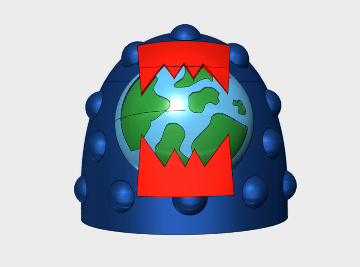 10x World Wreckers - G:6s Studded Shoulder Pads 3d printed