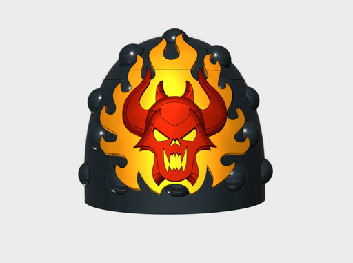 10x Burning Demon - G:6s Studded Shoulder Pads 3d printed
