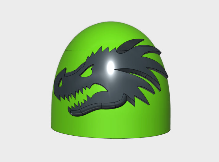 10x Dragon Head - G:5a Shoulder Pads 3d printed