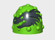 10x Dragon Head - G:6s Studded Shoulder Pads 3d printed