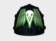 10x Death Ravens - G:6s Studded Shoulder Pads 3d printed
