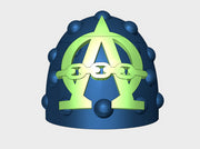 10x Alpha Omega - G:6s Studded Shoulder Pads 3d printed