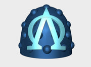 10x Lambda Omega - G:6s Studded Shoulder Pads 3d printed