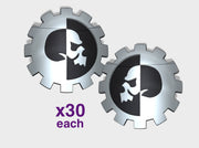 30x Clan Atropos - Left &amp; Right Shoulder Insignias 3d printed