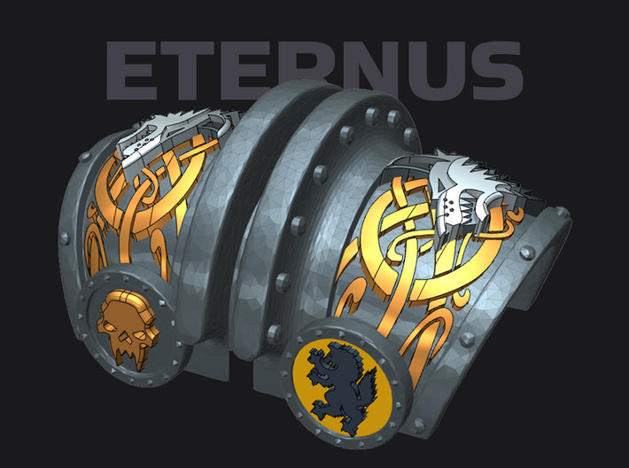 Shaggy Wolf: Eternus Pauldron Set 1 3d printed