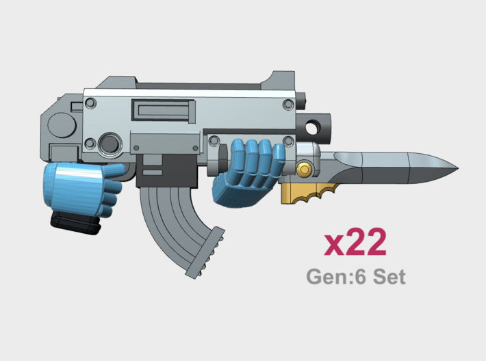 G:6 Set: Mk2b Boltfire Gun - Trencher 3d printed