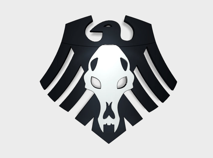 60x Raven Wolves - Shoulder Insignia pack 3d printed