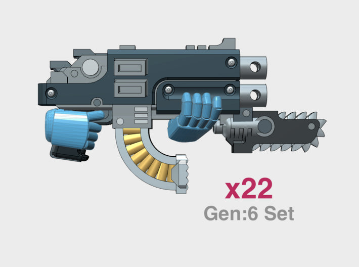 G:6 Set: Assault Mk2b Rapfire w/Ripper 3d printed
