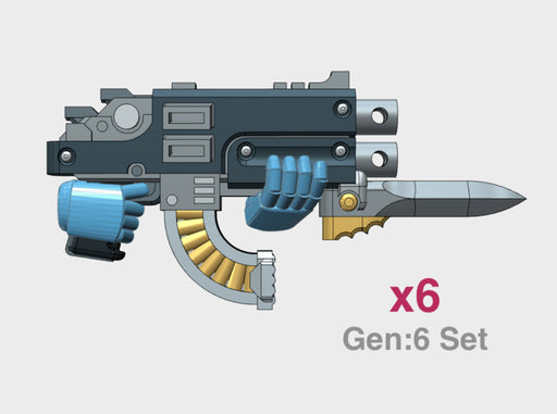 G:6 Set: Assault Mk2b Rapfire Gun 3d printed