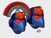 10x Red Raven - G:6 Crow Squad Helmets 3d printed