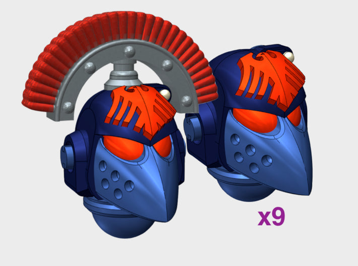 10x Red Raven - G:6 Crow Squad Helmets 3d printed