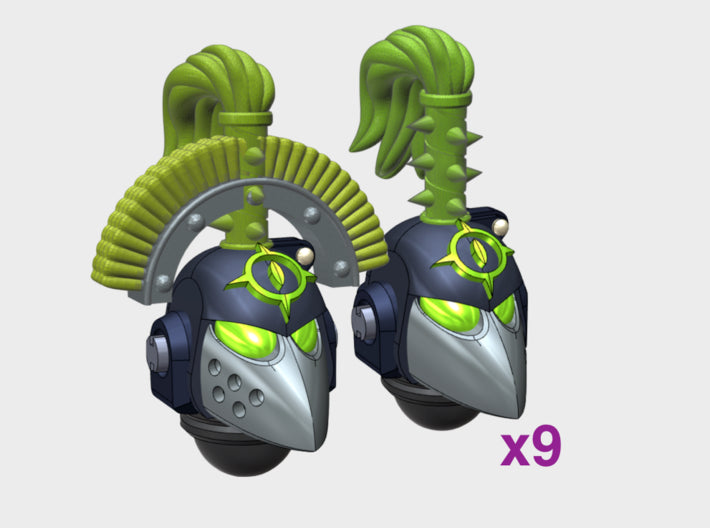 10x Evil Eyes - G:6 Crow Topknot Helms Squad 2 3d printed