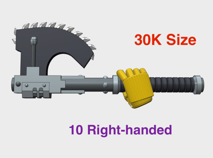10x Right-handed RotoAxe: Goretran (30k Size) 3d printed