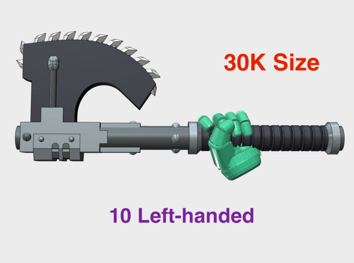 10x Left-handed RotoAxe: Goretran (30k Size) 3d printed