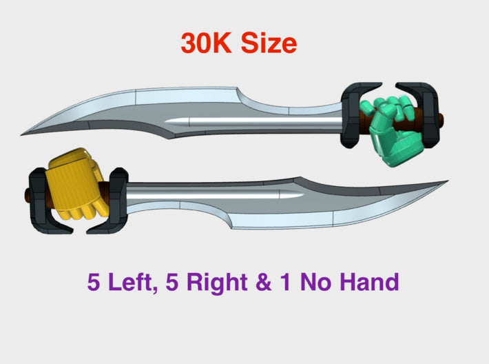 11x Energy Sword: Leonidas (30k Size) 3d printed