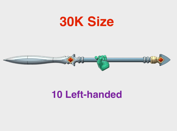 10x Left-hand Energy Spear: Lagavullun (30k Size) 3d printed