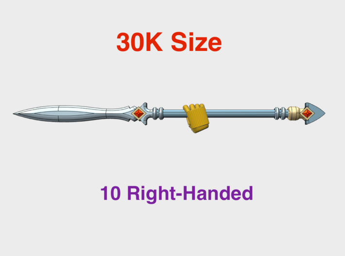 10x Right-hand EnergySpear: Lagavullun (30k Size) 3d printed