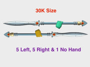 11x Energy Spear: Lagavullun (30k Size) 3d printed