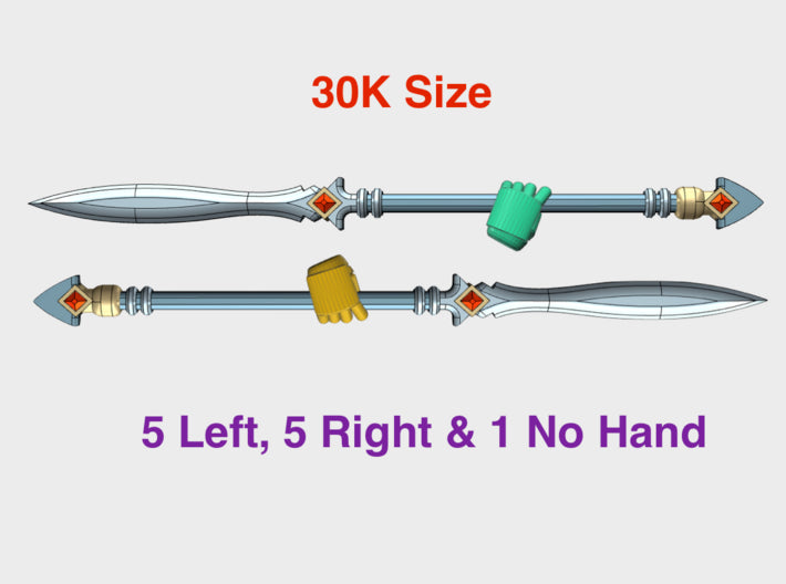 11x Energy Spear: Lagavullun (30k Size) 3d printed