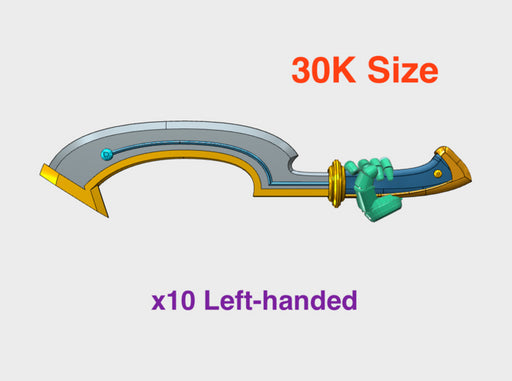 10x Left-handed Energy Sword: Kopech (30k Size) 3d printed