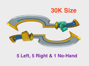 11x Energy Sword: Kopech (30k Size) 3d printed