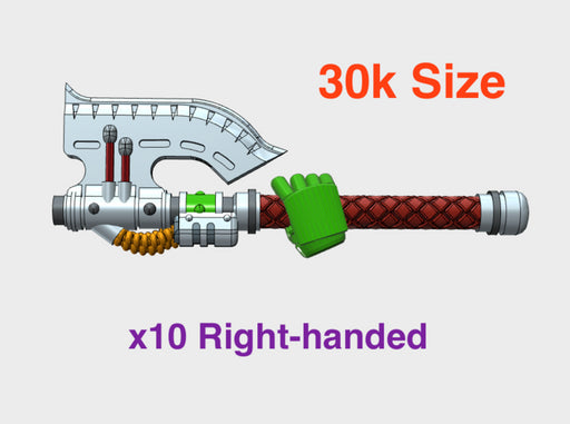 10x Right-handed Energy Axe: Rafnyr (30k Size) 3d printed