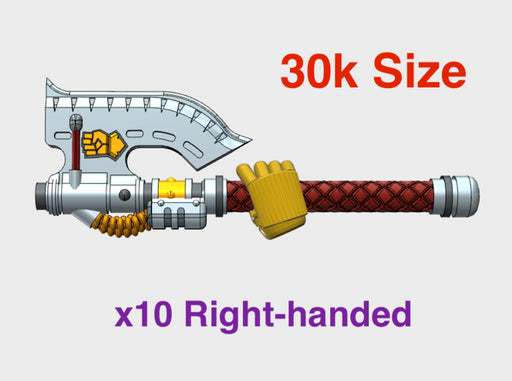 10x King Fist: Rafnyr Energy Axe (30k Size) Right 3d printed