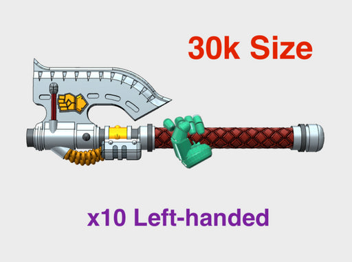 10x King Fist: Rafnyr Energy Axe (30k Size) Left 3d printed