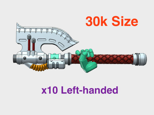 10x Left-handed Energy Axe: Rafnyr (30k Size) 3d printed