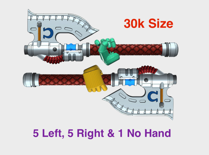 11x Ultra Legion: Rafnyr Energy Axe (30k Size) 3d printed