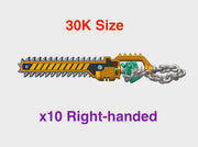 10x Left-hand Roto Sword: Chnd. Raider (30k Size) 3d printed