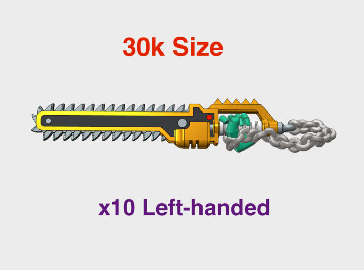 10x Left-handed Roto Sword: Chnd. Raider NS (30k) 3d printed