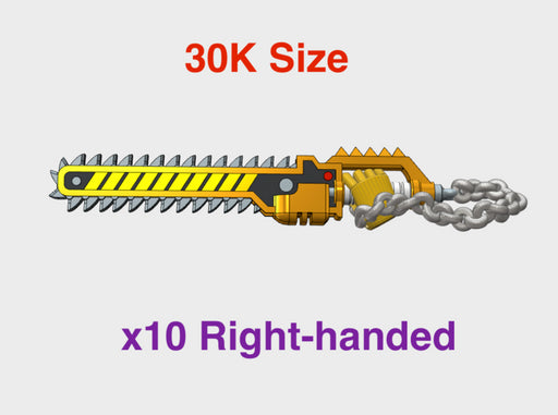 10x Right-hand Roto Sword: Chnd. Raider (30k Size) 3d printed