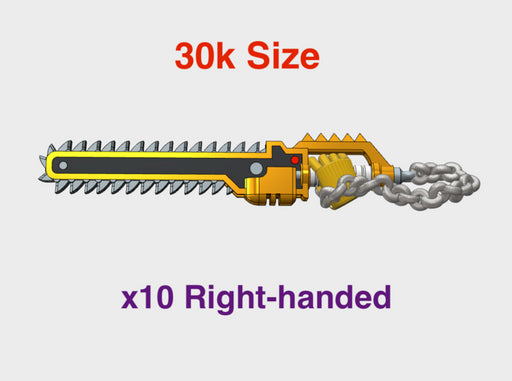 10x Right-hand Roto Sword: Chnd. Raider NS (30k) 3d printed