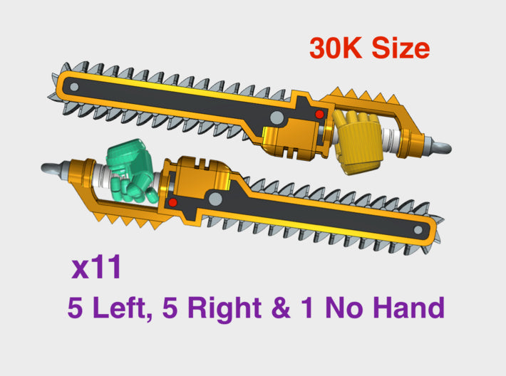 11x Roto Sword: Raider NS (30k Size) 3d printed