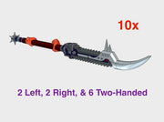 10x One &amp; Two-handed RotoSpear: Nightmare 3d printed