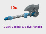 10x One &amp; Two-handed EnergyAxe: Alpha Lenaeran 3d printed