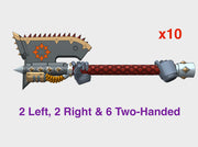 10x One &amp; Two-handed RotoAxe: Reprisal 3d printed