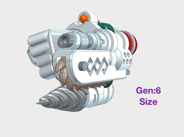 4x Assorted Gen:6 Med-Gauntlets (Left) 3d printed